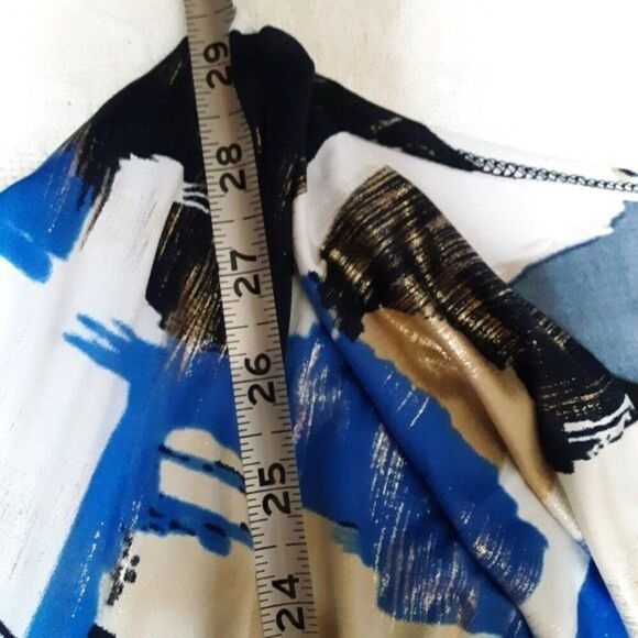 Maggie Barnes Abstract Elegant Top Blouse Plus size 3X - Picture 8 of 12